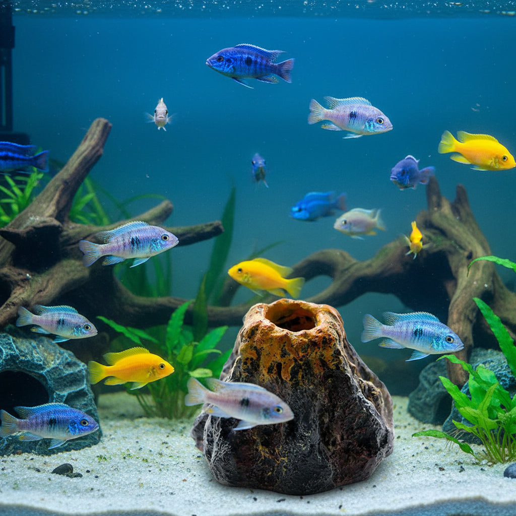 Mini Volcan à Bulles Aquarium – Décor Réaliste & Oxygénation