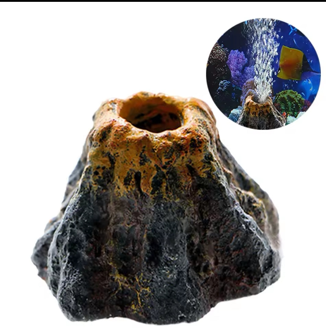Mini Volcan à Bulles Aquarium – Décor Réaliste & Oxygénation