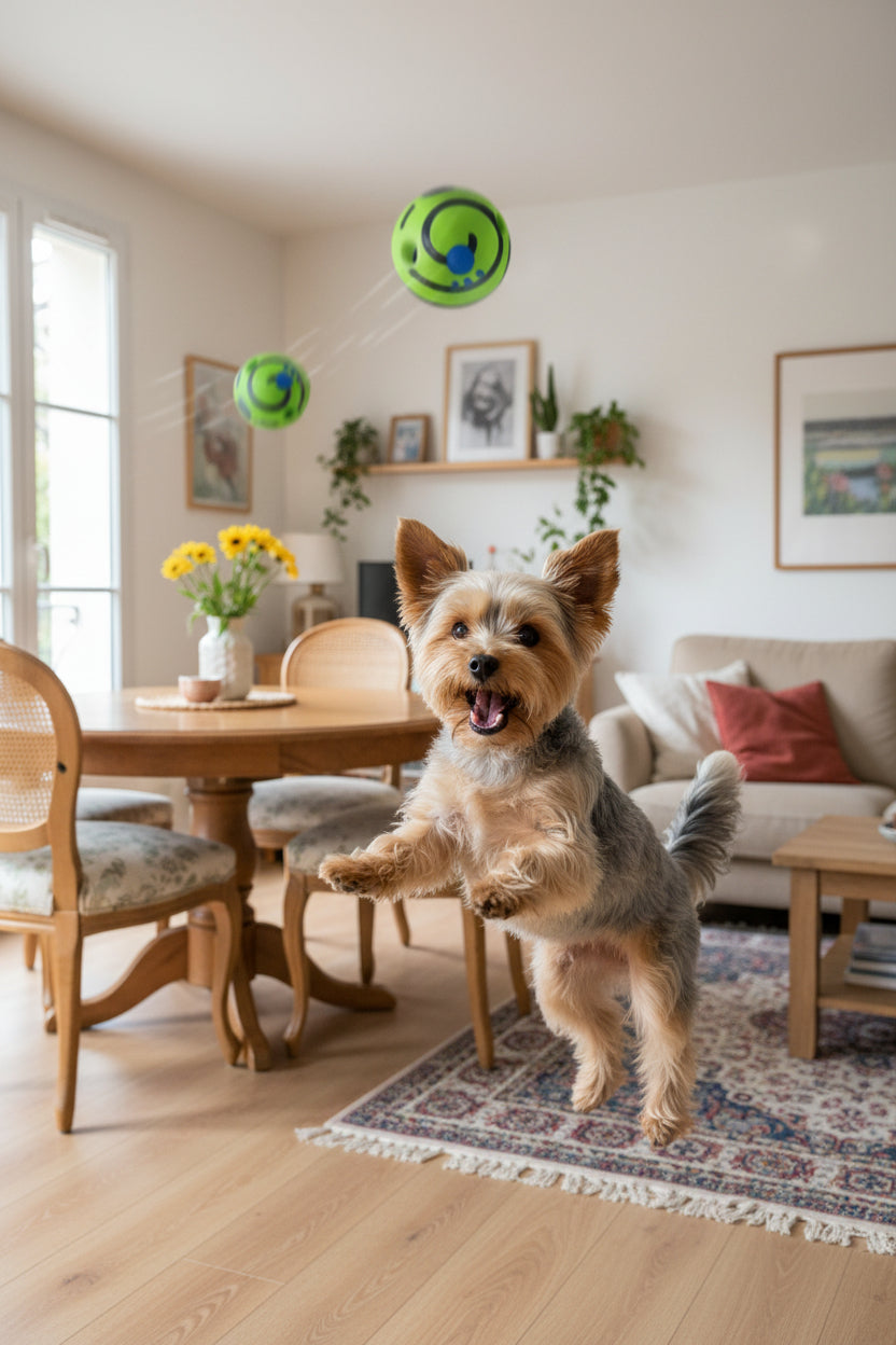 Balle Giggle Interactive Chien – Sons Rigolos 3 Tailles