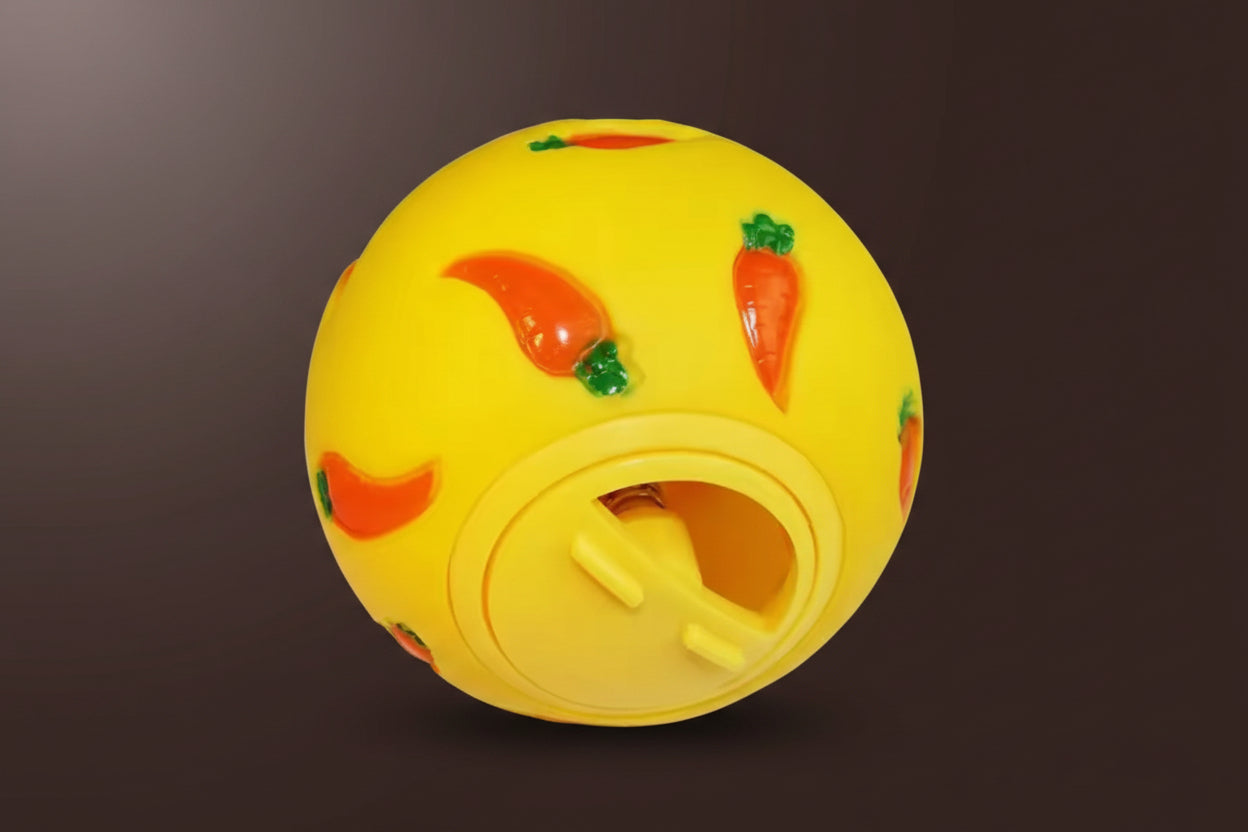 Boule Distributrice de Friandises pour Rongeurs – 7,5 cm – Lapin, Cobaye, Hamster
