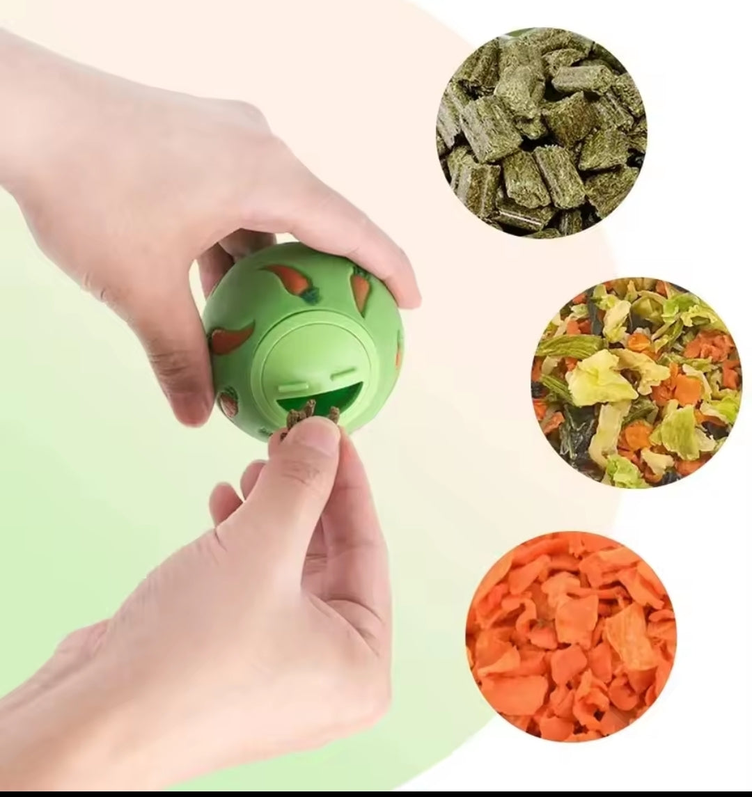Boule Distributrice de Friandises pour Rongeurs – 7,5 cm – Lapin, Cobaye, Hamster