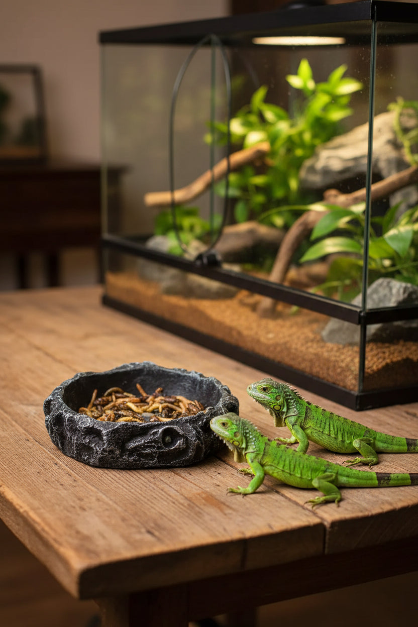 Récipient Décoratif Effet Roche Naturelle pour Terrarium & Vivarium