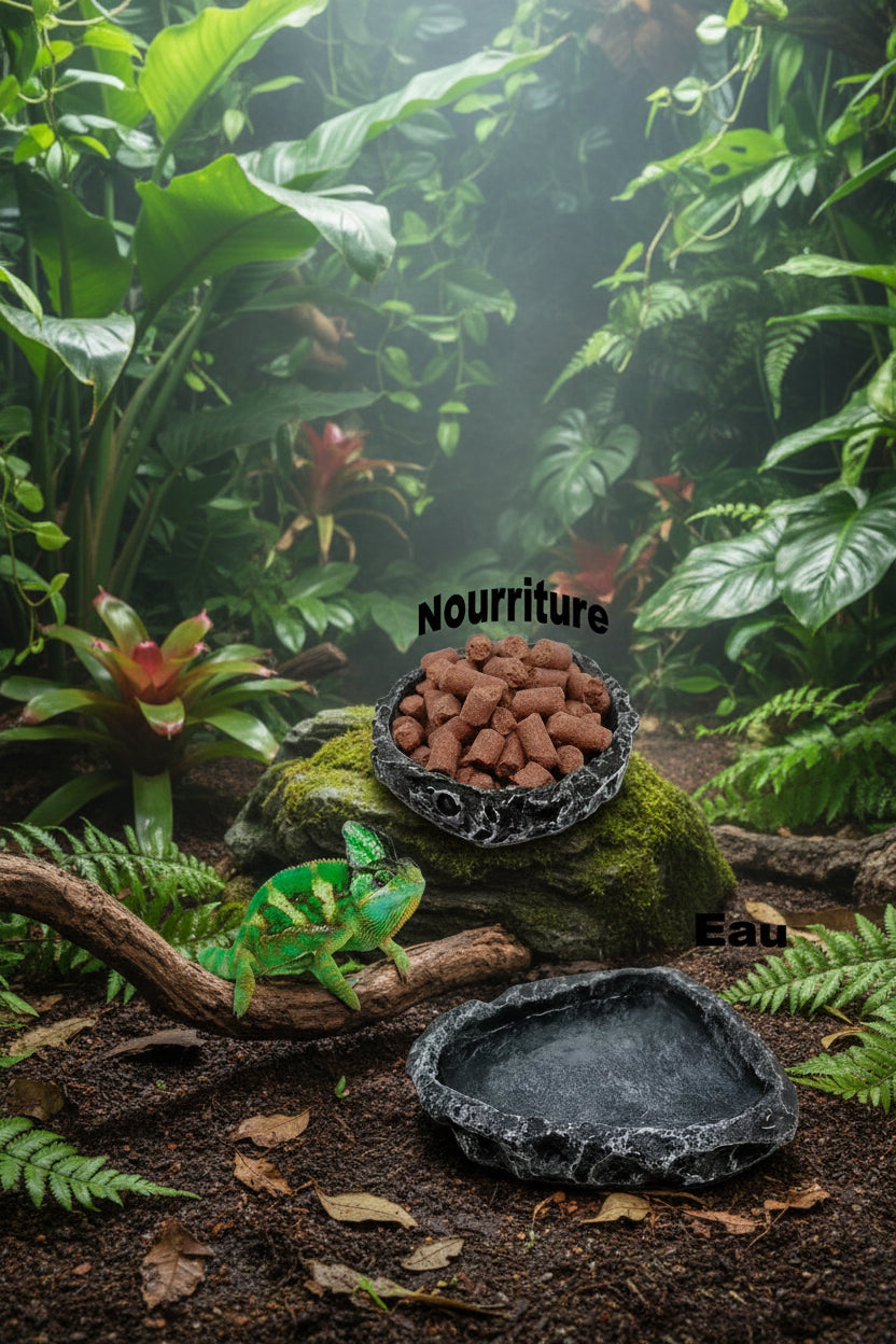 Récipient Décoratif Effet Roche Naturelle pour Terrarium & Vivarium