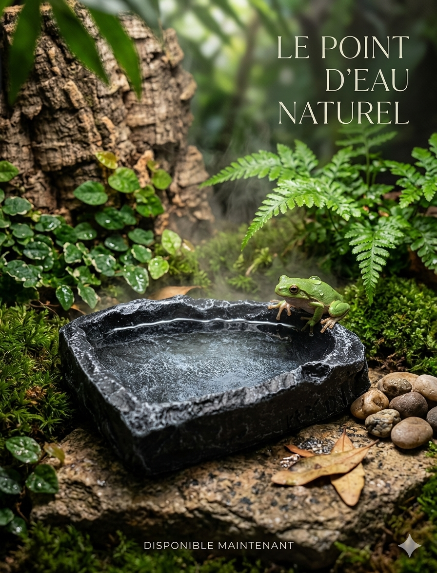 Récipient Décoratif Effet Roche Naturelle pour Terrarium & Vivarium