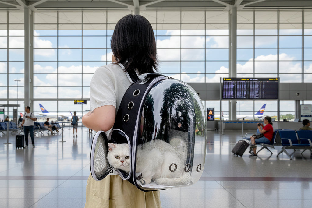 Sac de transport pour chat "Capsule Spatiale" – Anti-stress & Vision panoramique – Respirant – Pour chat & petit chien