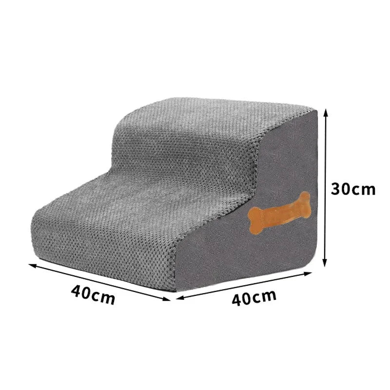 Escalier en Mousse Antidérapant pour Petit Chien – Marches Douces Accès Canapé/Lit – Jusqu'à 22kg