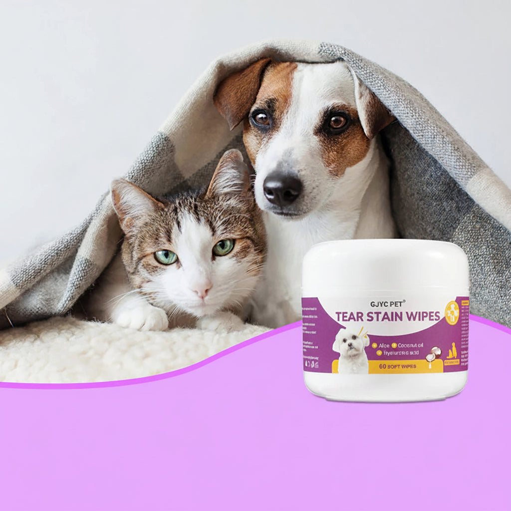 Lingettes oculaires nettoyantes douces – Soin anti-tâches pour chiens et chats