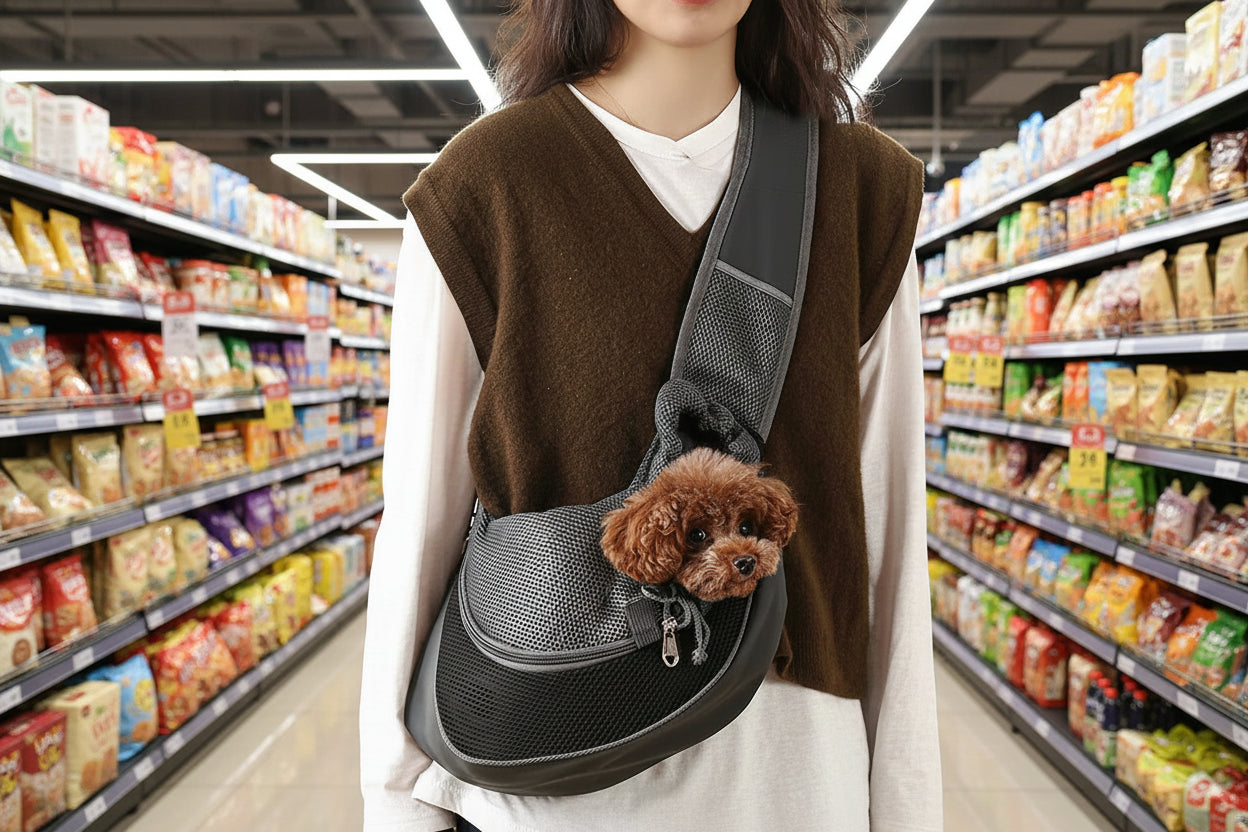 Sac de Transport pour PETIT Chien et Chat – Bandoulière Confort, Vélo & Balade