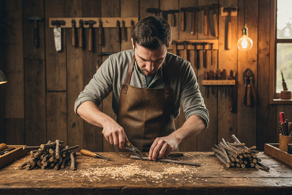 Fagots de Bois de Noisetier Naturel pour Rongeurs — Soin Dentaire & Enrichissement