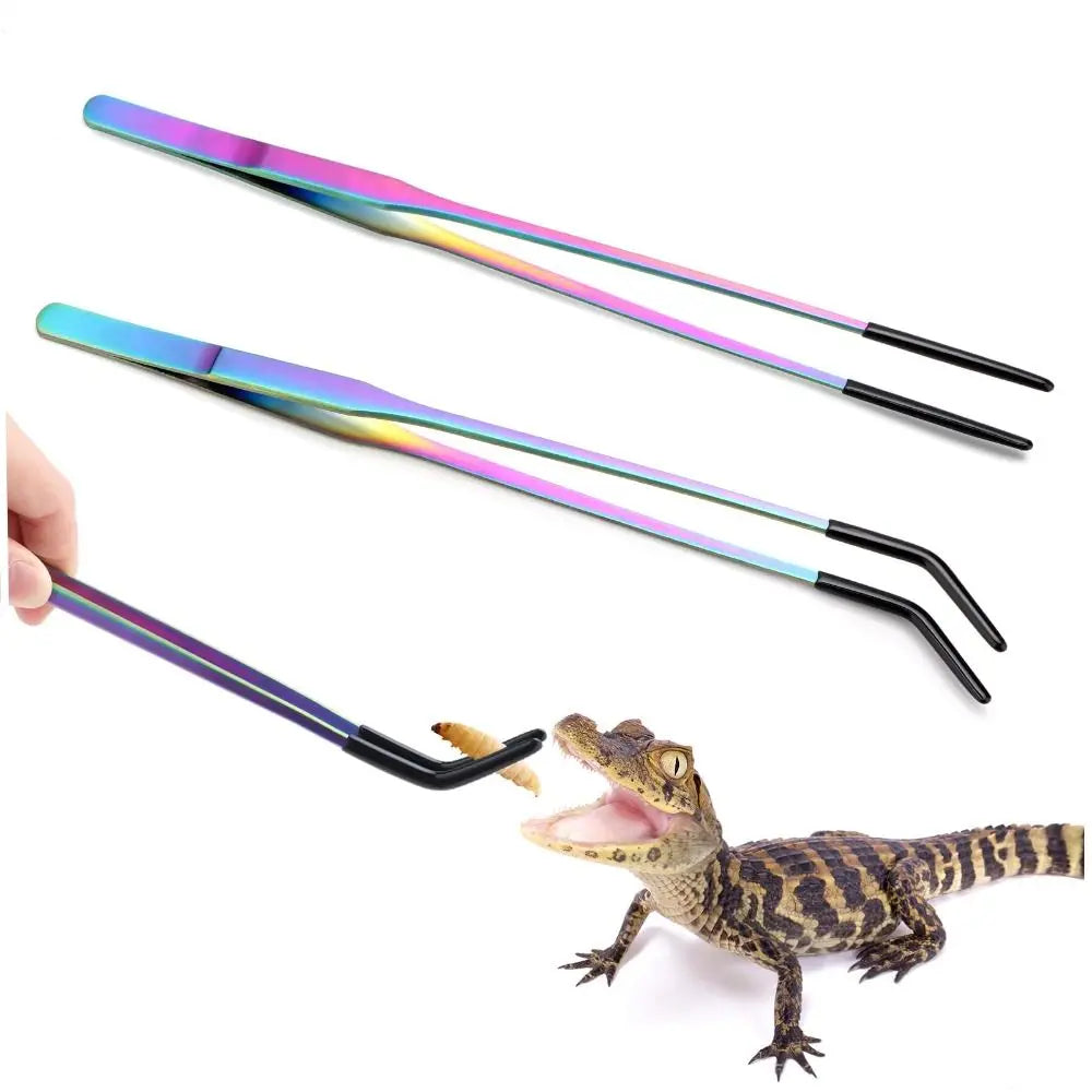 Pince Alimentation Longue Reptiles Poissons – Silicone Anti-Morsure