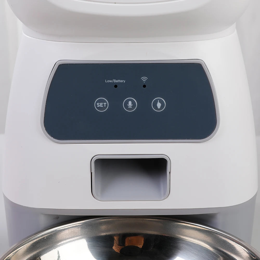 Distributeur Automatique de Croquettes pour Chat et Chien Connecté Wifi - ZYfeeder - Programmable via App, Gamelle Inox, Double Alimentation - Idéal Vacances et Travail