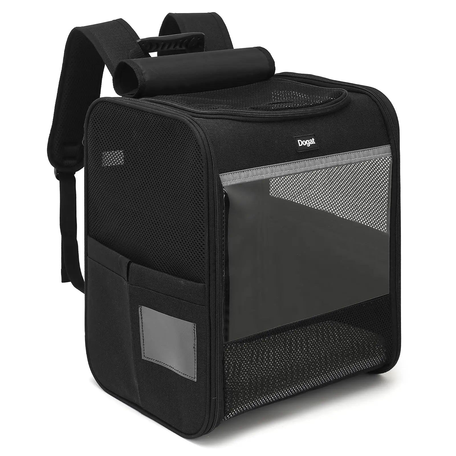 Dogat Pet Backpack XL-Breathable Cat/Dog Carrier for up to 10kg with Mesh Window, Foldable