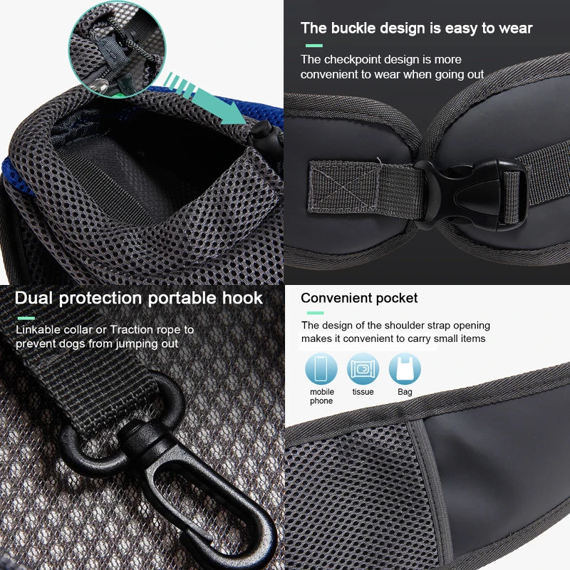 Sac de Transport pour PETIT Chien et Chat – Bandoulière Confort, Vélo & Balade