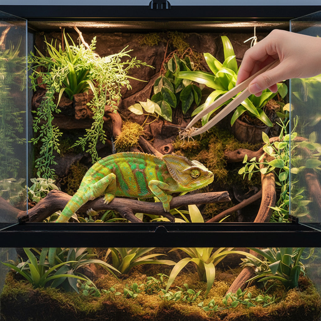 Pince de Nourrissage en Bambou Naturel - Spécial Reptiles & Amphibiens (16,5 cm ou 28 cm)