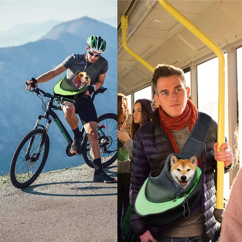 Sac de Transport pour PETIT Chien et Chat – Bandoulière Confort, Vélo & Balade