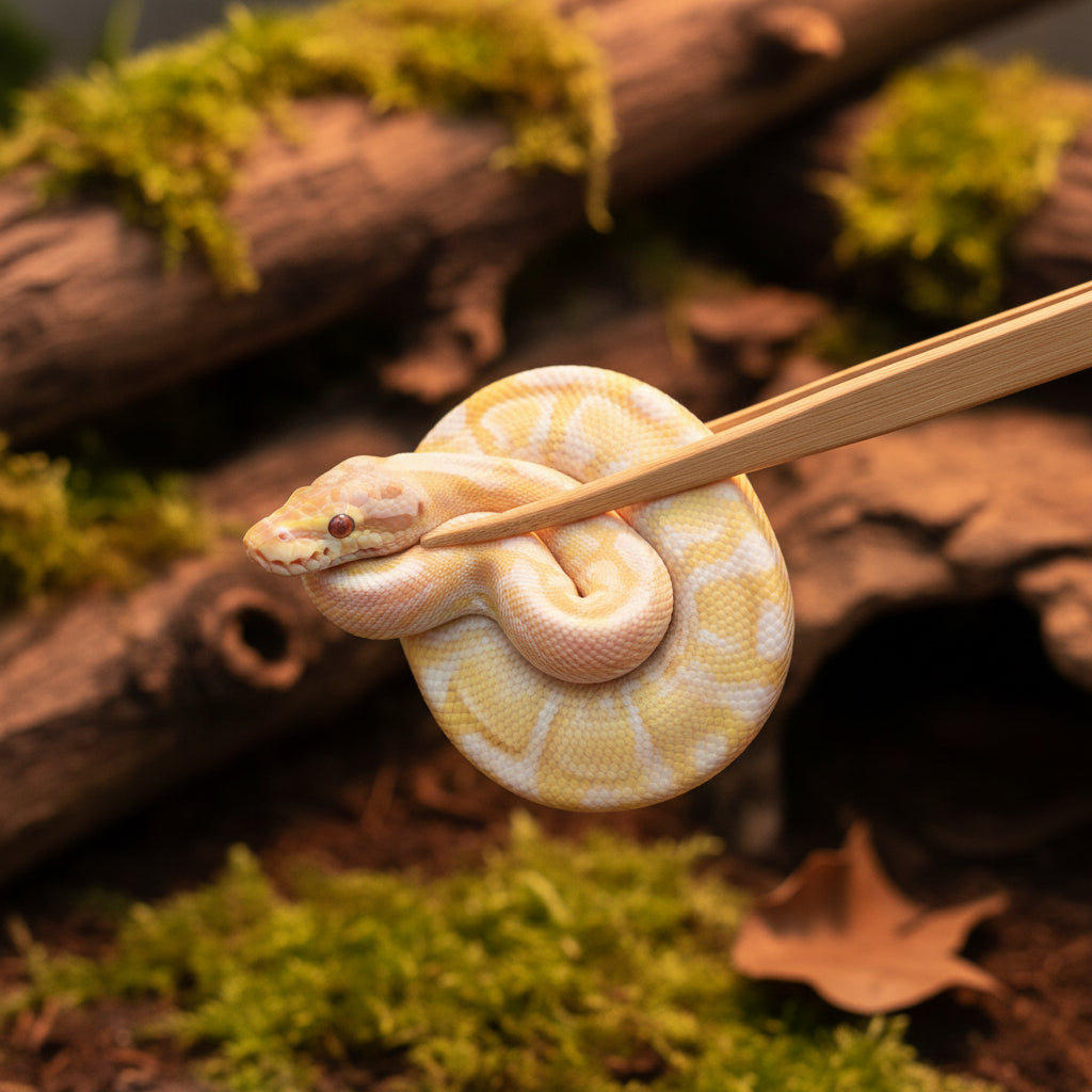 Pince de Nourrissage en Bambou Naturel - Spécial Reptiles & Amphibiens (16,5 cm ou 28 cm)