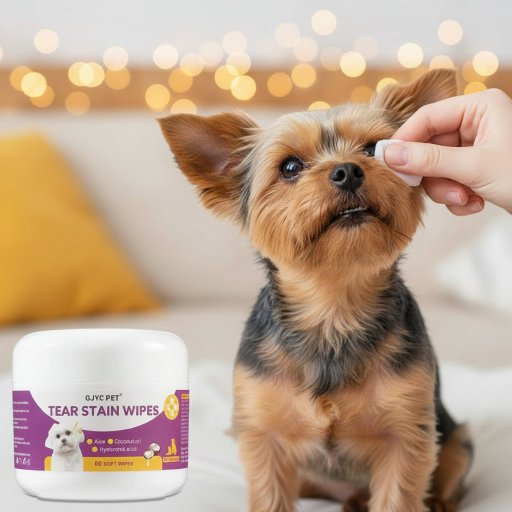 Lingettes oculaires nettoyantes douces – Soin anti-tâches pour chiens et chats