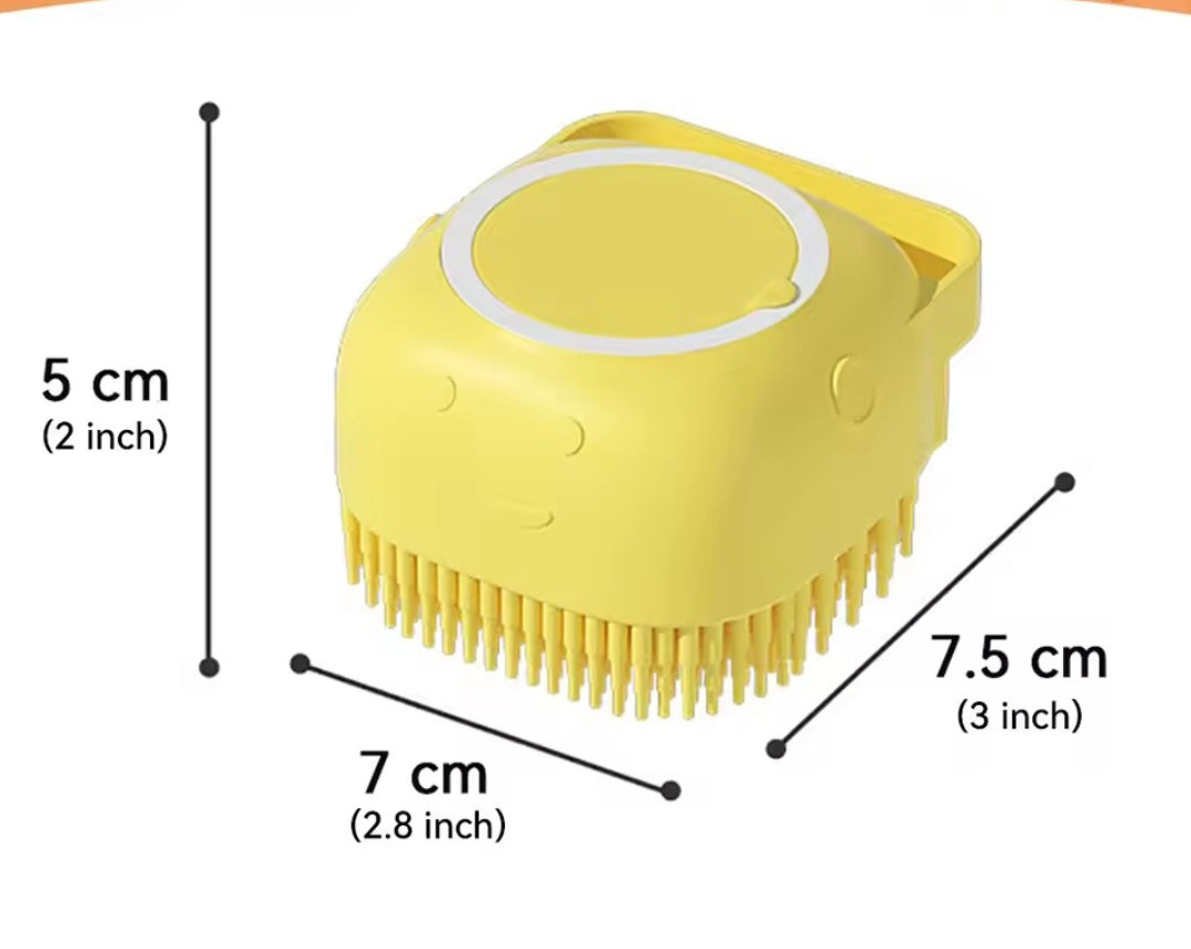Brosse Bain Massante Chien Chat – Distributeur Shampoing