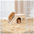 Maison en Bois pour Hamster avec Échelle – Naturelle & Personnalisable
