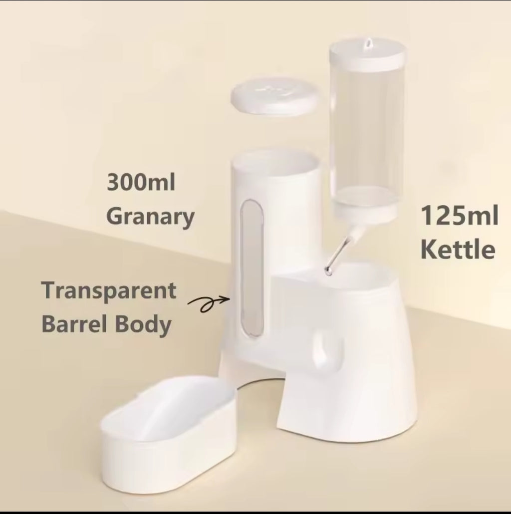 Distributeur Automatique Nourriture & Eau 2 en 1 pour Hamster & Rongeurs