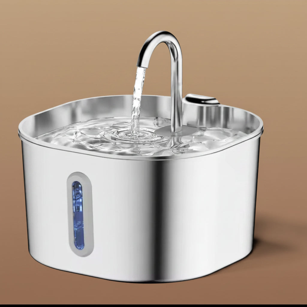 Fontaine Eau Inox 2,2L Chien Chat – Détecteur Mouvement