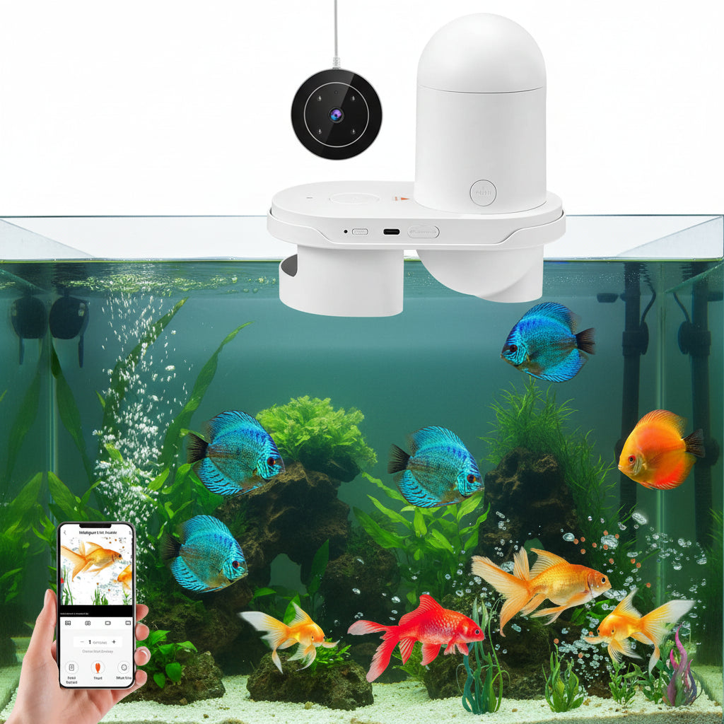 Distributeur Nourriture Poisson Caméra 2,5K WiFi